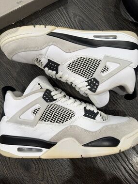 Nike Air Jordan 4 "Military Black" Retro Mid Top Men's Basketball Shoes size 13